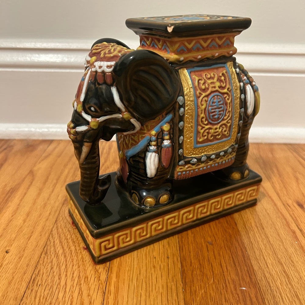 Decorative Ceramic Elephant Figurine